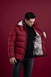 SLİMFİT KAPŞONLU ASTARLI ERKEK ŞİŞME PUFFER MONT