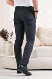 ECER BELİ İPLİKLİ REGULAR FİT DESENLİ ERKEK KUMAŞ PANTOLON