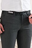 ECER BELİ İPLİKLİ REGULAR FİT DESENLİ ERKEK KUMAŞ PANTOLON