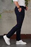 ECER LİKRALI BELİ LASTİKLİ İPLİKLİ KIŞLIK KUMAŞ ERKEK JOGGER PANTOLON 