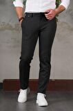 ECER LİKRALI BELİ LASTİKLİ İPLİKLİ KIŞLIK KUMAŞ ERKEK JOGGER PANTOLON 