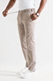 Ecer Slimfit Beli Lastikli İplikli İnce Yazlık Kumaş Jogger Pantolon