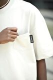 Oversize Pamuklu Bisiklet Yaka Cepli Likralı Erkek Yazlık T-shirt