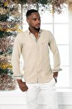 Paul Martin Slim Fit Gofre Kumaş Uzun Kol Erkek Yazlık Gömlek