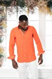 Paul Martin Slim Fit Gofre Kumaş Uzun Kol Erkek Yazlık Gömlek