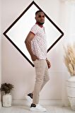 Polo Yaka Dynamıc Fit Baskı Desenli Çıt Çıt Detaylı Kısa Kol Erkek Yazlık T-shirt