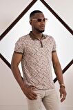 Polo Yaka Dynamıc Fit Baskı Desenli Çıt Çıt Detaylı Kısa Kol Erkek Yazlık T-shirt