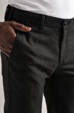Ecer Slimfit Armürlü Kendinden Desenli Boru Paça Kışlık Erkek Kumaş Pantolon
