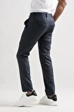 Ecer Slimfit Bitik Kareli Boru Paça Kışlık Erkek Kumaş Pantolon