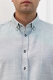 Advante Slimfit Katlamalı Kol Hasırlı Armürlü Yaka Düğmeli Erkek Gömlek