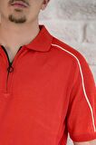Microfilament Kumaş Fermuarlı Polo Yaka Slimfit T-shirt