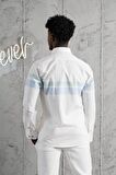 Advante Panolu Yaka Düğmeli Pamuklu Slimfit Yazlık Gömlek