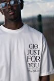 Bisiklet Yaka %100 Pamuklu Baskılı Oversize (Geniş Model) T-shirt