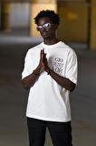 Bisiklet Yaka %100 Pamuklu Baskılı Oversize (Geniş Model) T-shirt