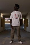 Bisiklet Yaka %100 Pamuklu Önü Baskılı Oversize (Geniş Model) T-shirt