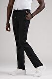 Ecer Slimfit Beli Lastikli ve İplikli %100 Linen Ham Keten Jogger Pantolon