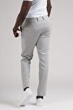 Slimfit Beli Lastikli Ve İplikli Jogger Düz Kumaş Pantolon