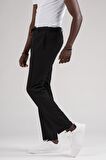 Ecer Slimfit Beli Yarım Lastikli Ve İplikli Gofre Kumaş Yazlık Jogger Pantolon