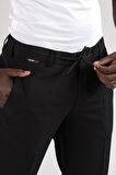 Ecer Slimfit Beli Yarım Lastikli Ve İplikli Gofre Kumaş Yazlık Jogger Pantolon