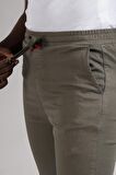 FBI Jeans Dar Ve Lastikli Paça Beli İplikli Kanvas Kumaş Slimfit Jogger Pantolon