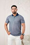 Regular Fit Yakalı Ve Cepli Desenli Erkek Klasik T-shirt