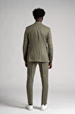 SİR Regular Fit Yarım Astarlı %100 Linen (Keten) Kumaş Takım Elbise