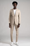 SİR Regular Fit Yarım Astarlı %100 Linen (Keten) Kumaş Takım Elbise