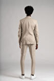 SİR Regular Fit Yarım Astarlı %100 Linen (Keten) Kumaş Takım Elbise