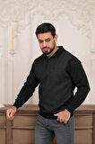Woolen World Polo Yaka Armürlü Yünlü Erkek Triko Kazak 