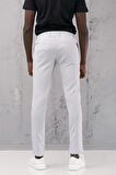 Beli Lastikli ve İplikli Armürlü Slimfit Pamuklu Likralı Jogger Pantolon