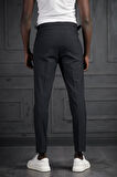 Perpant Slimfit Çift Pileli Kemer Tokalı Yazlık Kumaş Pantolon