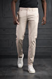Slimfit Küçük Armürlü Yazlık Pamuklu Gabardin  Pantolon 