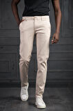 Slimfit Küçük Armürlü Yazlık Pamuklu Gabardin  Pantolon 
