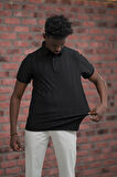 Regular Fit Likralı Kendinden Çizgili Polo Yaka T-Shirt