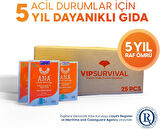 5 Yıl Raf Ömrü ile Acil Durum Gıdası Hayat Kurtaran Beslenme (25 Paket x 500 gr.)