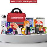 Afet ve Acil Durum Çantası Tescilli, Reflektörlü,Su geçirmez 72 saat 2 Kişilik Üst Düzey Afet Hazırlığı