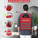 Afet ve Acil Durum Çantası Tescilli, Reflektörlü,Su geçirmez 72 saat 2 Kişilik Üst Düzey Afet Hazırlığı