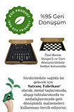 MC54 - Metal Satranç Takımı - 25cm Mermer Desenli Satranç Tahtası - Sertifikalı Antik Metal Taşlar