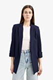 	Regular Fit Ceket Yaka Basic Düz Blazer Ceket