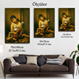 İranlı Ressam Morteza Kartouzıan Garip Çocuk Eseri Duvar Tablosu-6088