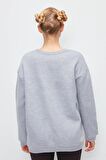 Bisiklet Yaka Basic Sweatshirt