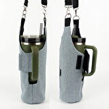 Woodycord El Yapımı Forever Young Kot Matara Termos Kılıfı Kulplu Model Quencher Pipetli 1,18