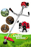 Lieber German Teknoloji LTC9900 Yan Tipi Benzinli 2x Çapalı Ot Çalı Çim Biçme Tırpan Makinesi