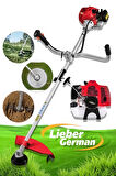 Lieber German Teknoloji LTC9900 Yan Tipi Benzinli 2x Çapalı Ot Çalı Çim Biçme Tırpan Makinesi