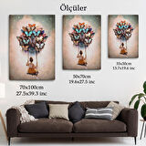 Kelebeklerin Uçurduğu Kız Çocuğu Duvar Tablosu-6094