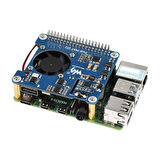 Raspberry Pi 3B+, 4B ve 802.3af-at network uyumlu Ethernet üzerinden güç HAT (C)