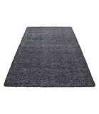 Yüksek Tüylü 30 mm Hav Yüksekliğinde Düz Gri Renkli Shaggy Halı