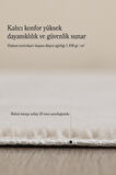 Modern Saçaklı Kaymaz Taban Tavşan Tüyü Kolay Temizlenebilir Yıkanabilir Salon Oturma Odası Yolluk Mutfak Halısı Krem Renk
