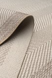 Çerçeveli Bohem Dokunuşlu Doğal Tonlarda Modern Sisal Bej - Krem Renk Halı