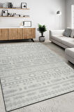 Modern Tasarımlı Jüt Dokuma Loop Sisal Gri Renk Halı